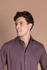 Camisa Oxford Marrón | Garment Dyed