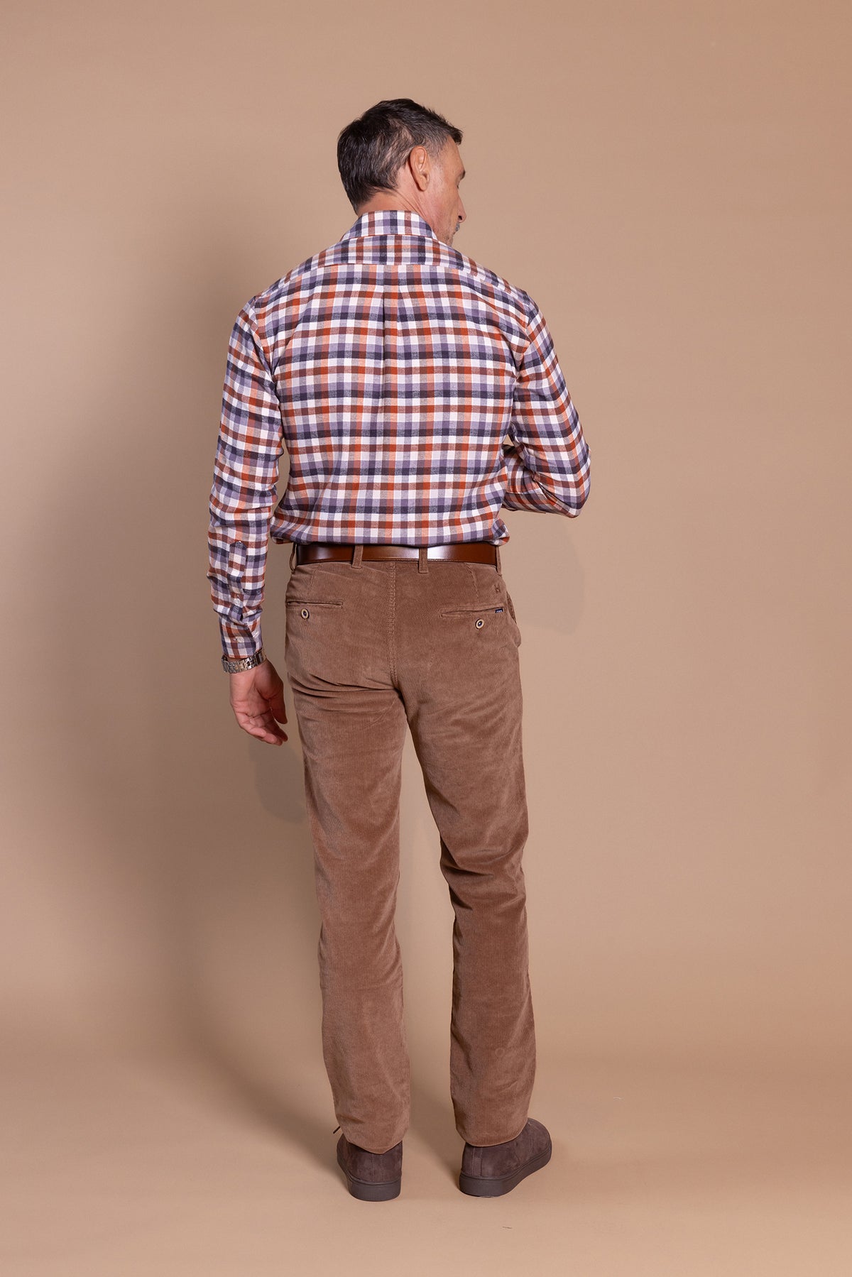 Camisa Franela Cuadro Gris Marrón | Esparragal