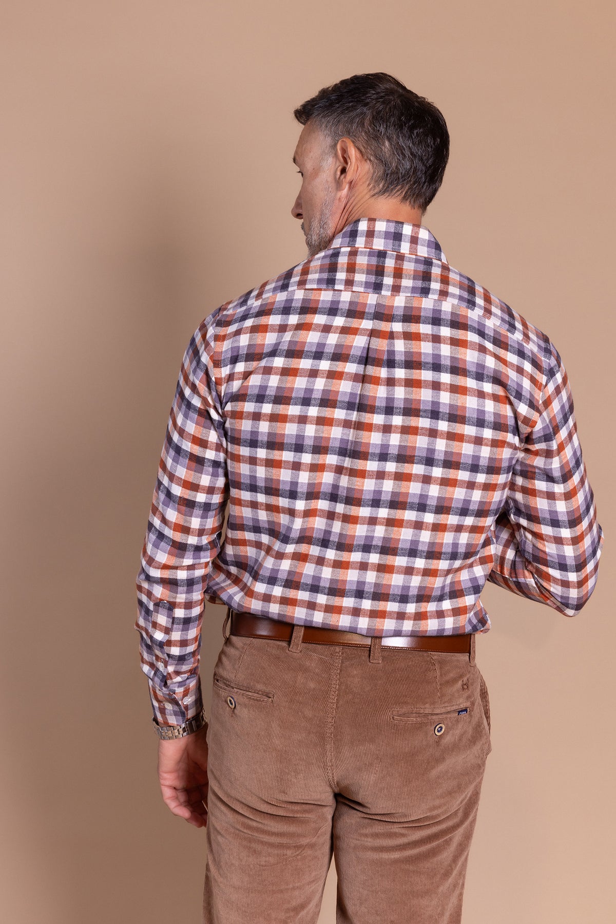 Camisa Franela Cuadro Gris Marrón | Esparragal