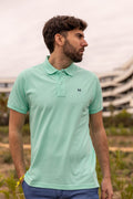 Polo Básico Manga Corta Verde Mar