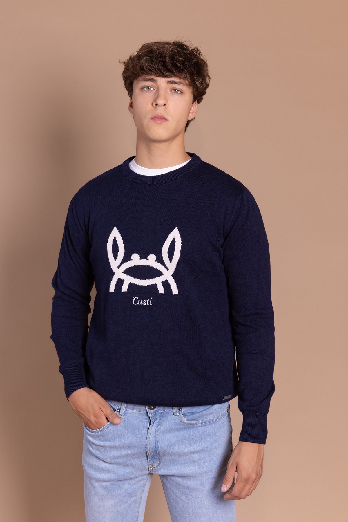 Jersey Cangrejito Intarsia Marino