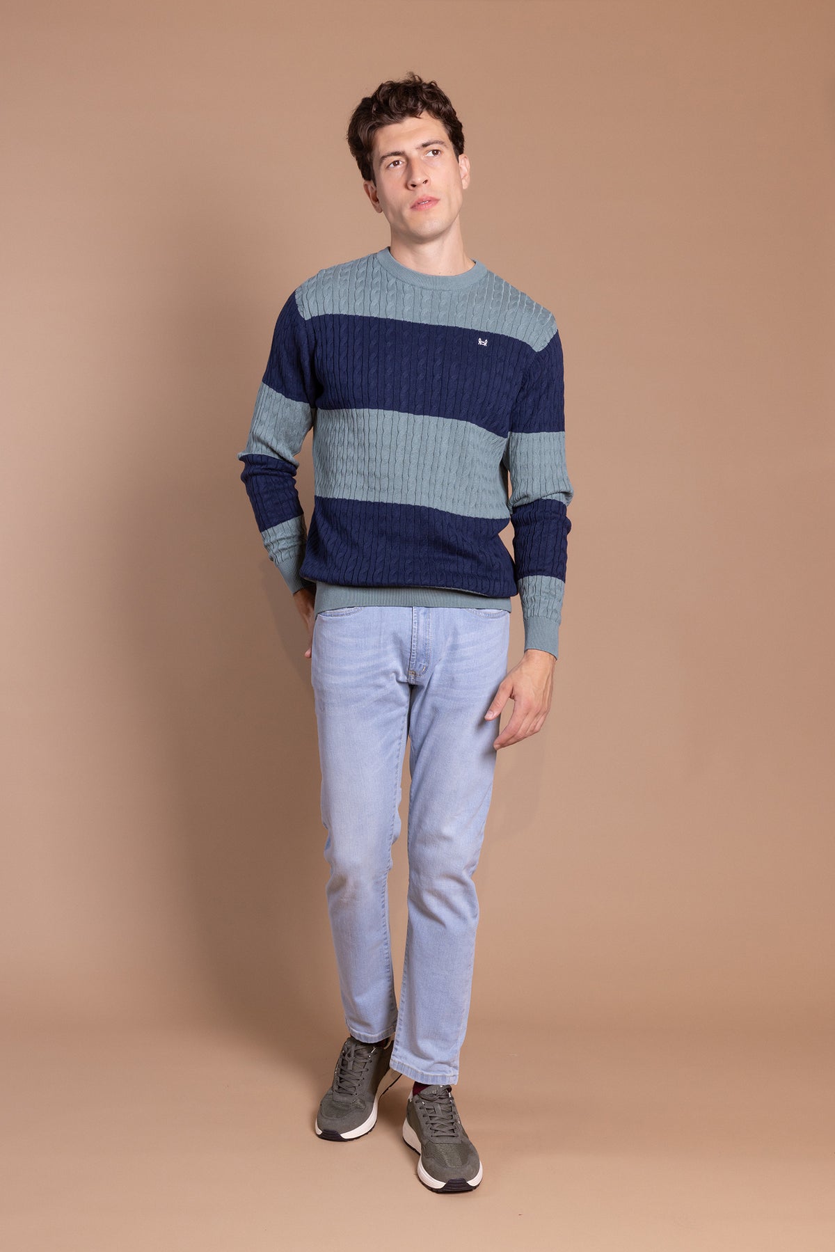 Jersey Ochos Rayas Verde Marino