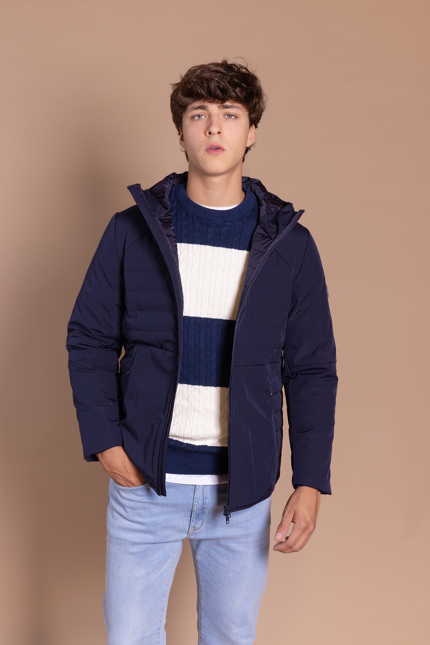 Chaqueta Técnica Capucha Marino | Annapurna