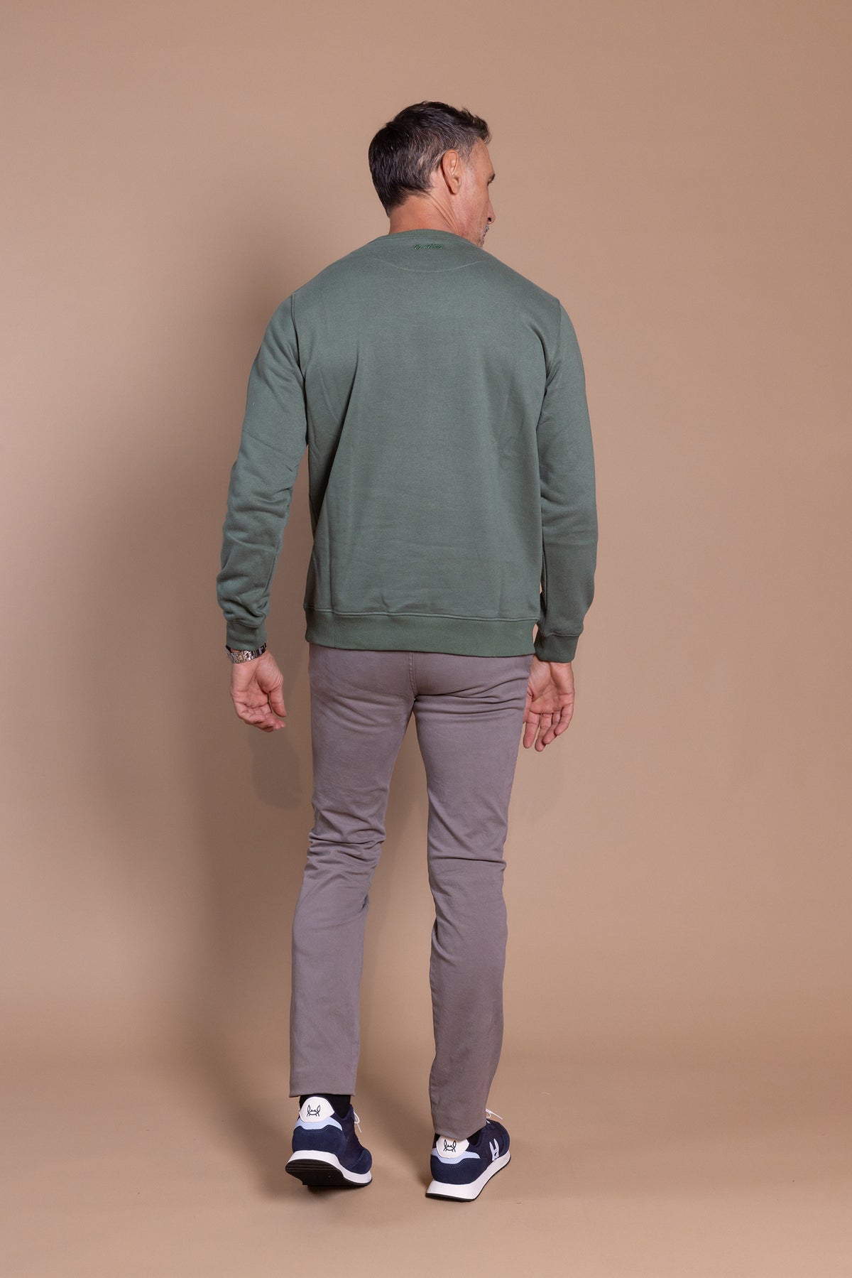 Sudadera Básica Tacto Melocotón Verde Bosque