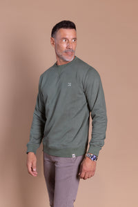Sudadera Básica Tacto Melocotón Verde Bosque