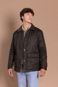 Parka Encerada Verde Kaki