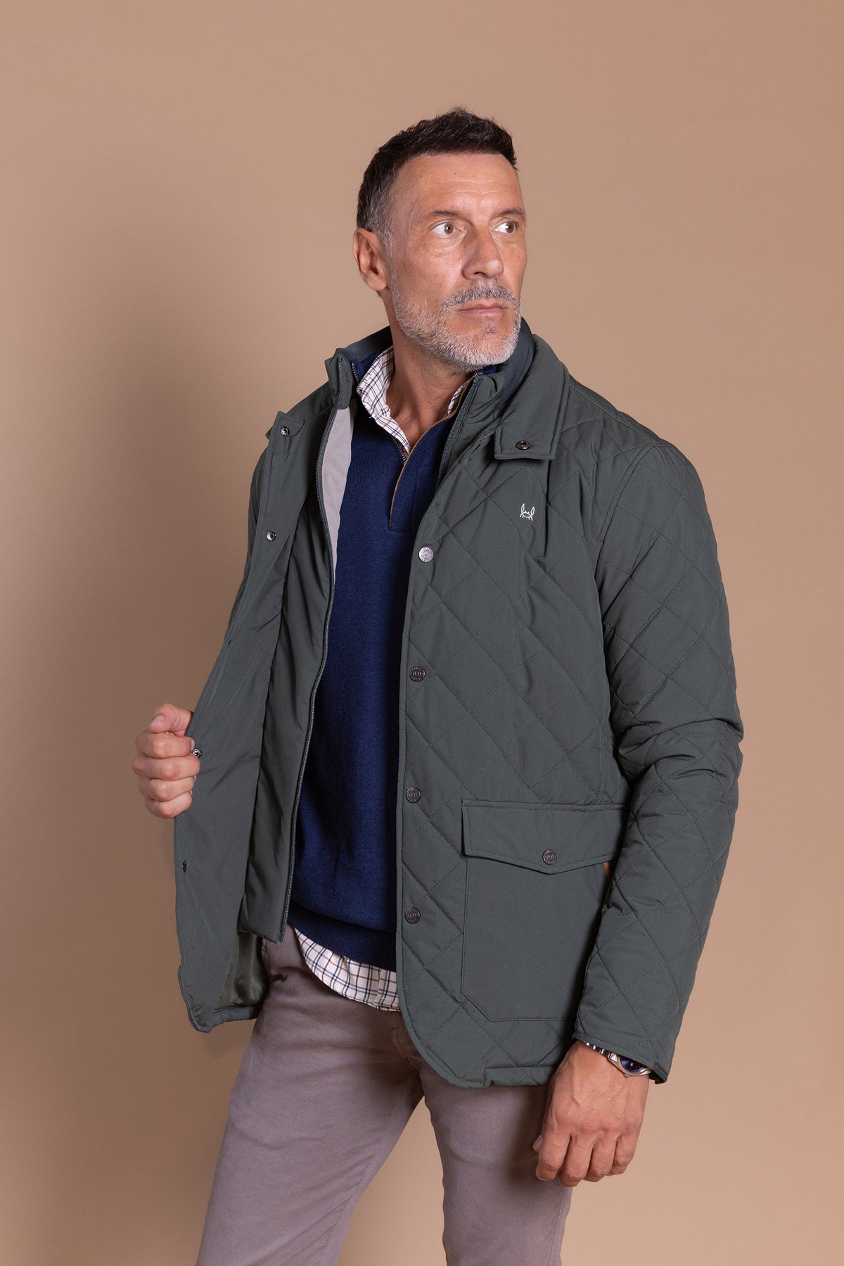 Chaqueta Husky Rombos Verde