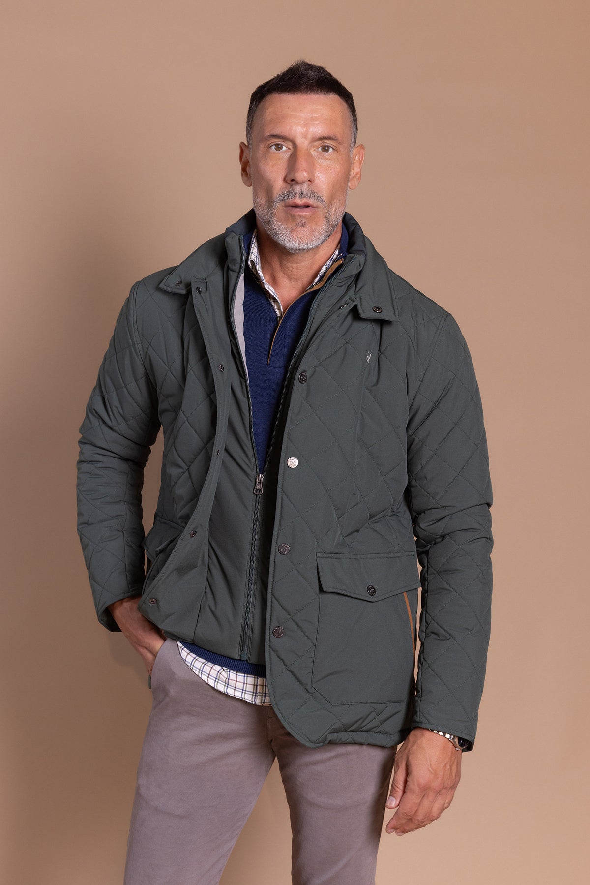 Chaqueta Husky Rombos Verde