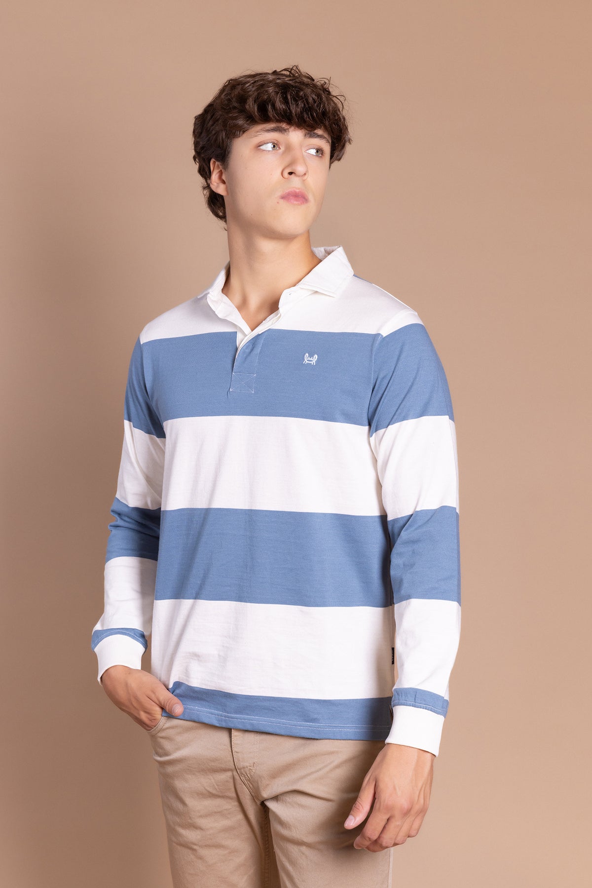 Polo Rugby Ácido Crema