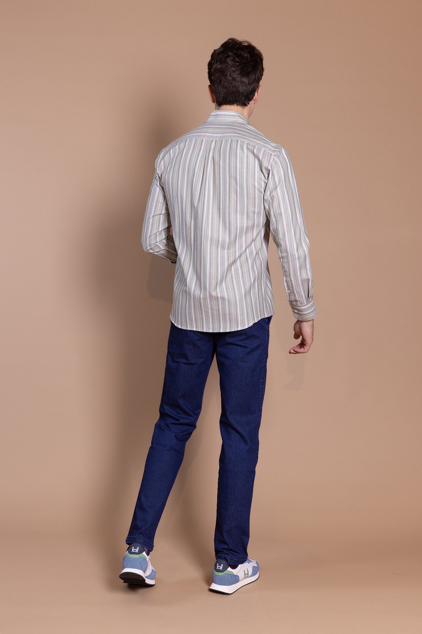 Camisa Rayas Kaki | Cañuelo