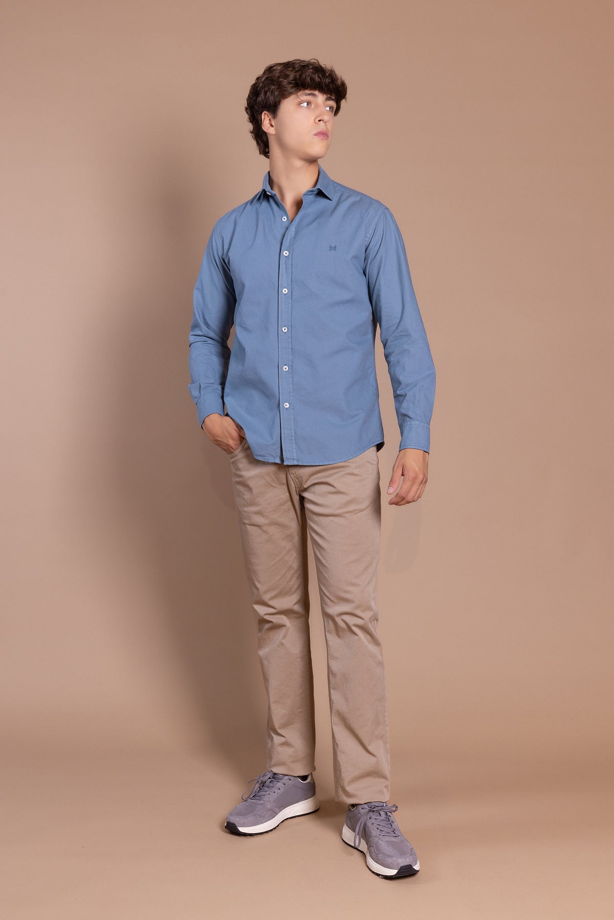 Camisa Oxford Azul | Garment Dyed