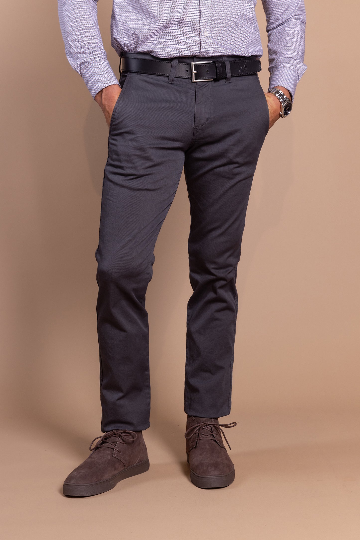 Pantalón Chino Elástico Gris Plomo | Jesulín
