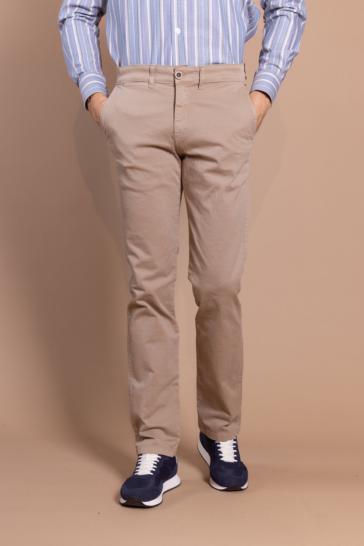 Pantalón Chino Elástico Beige | Jesulín
