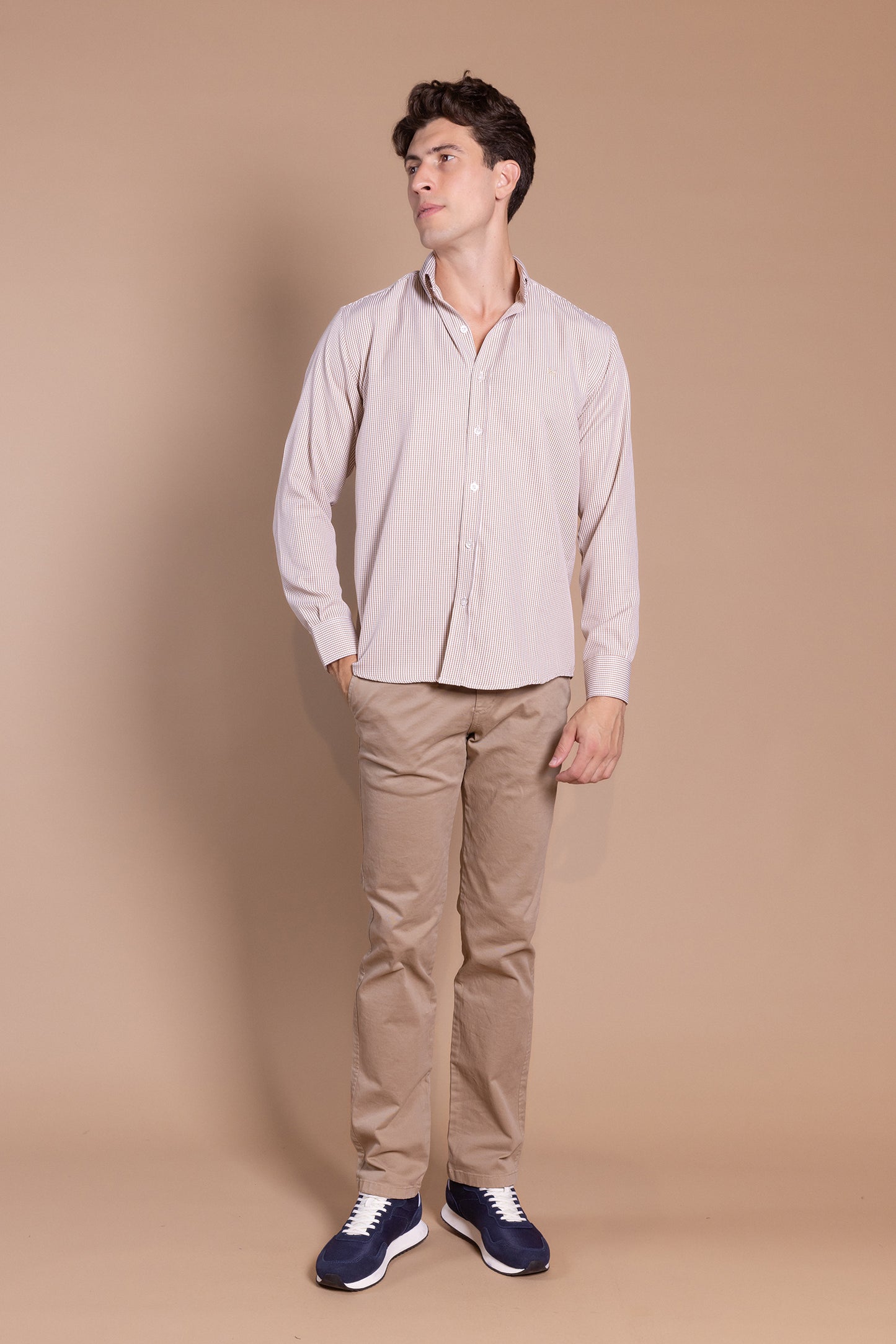 Camisa Vichy Beige | Azores