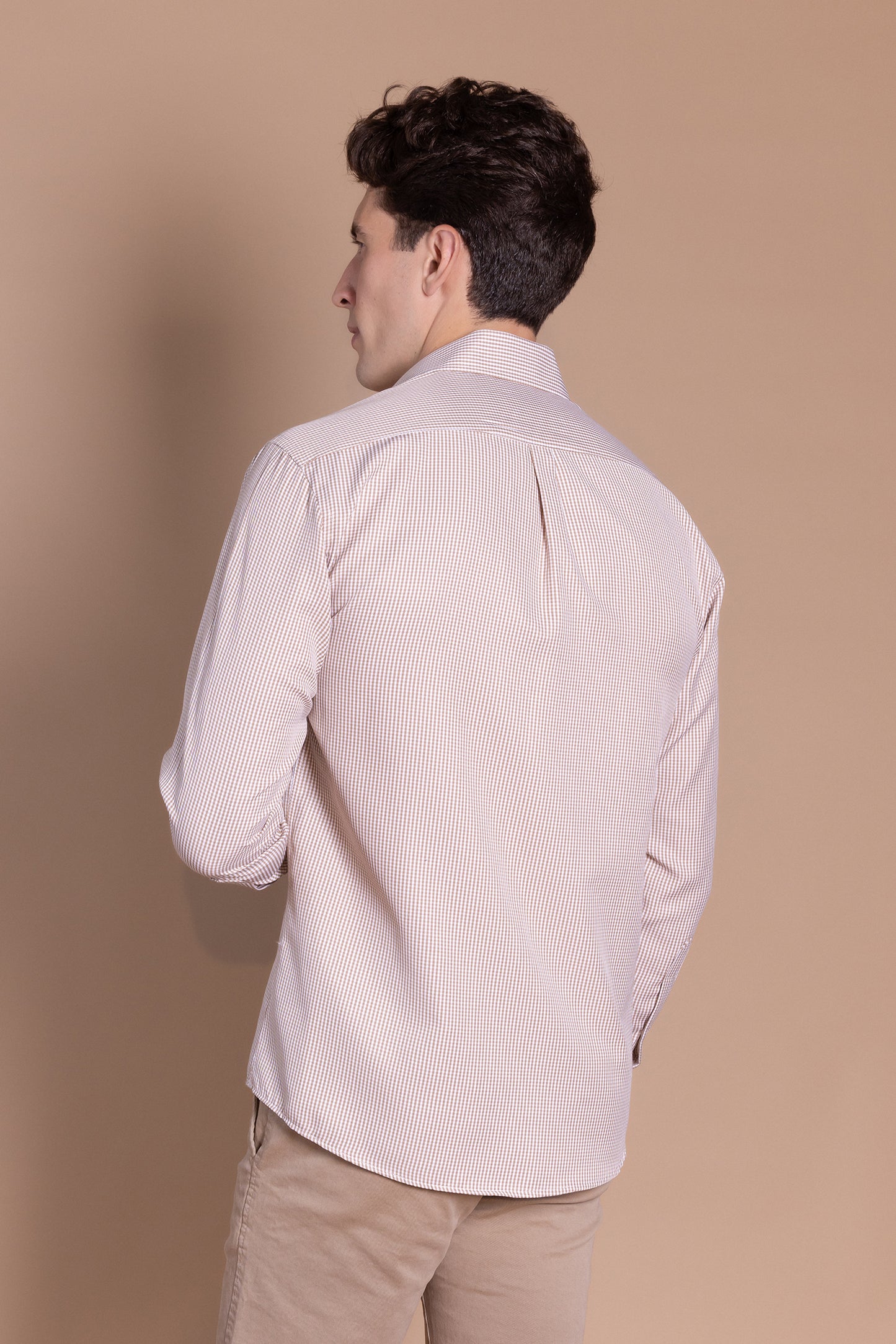 Camisa Vichy Beige | Azores