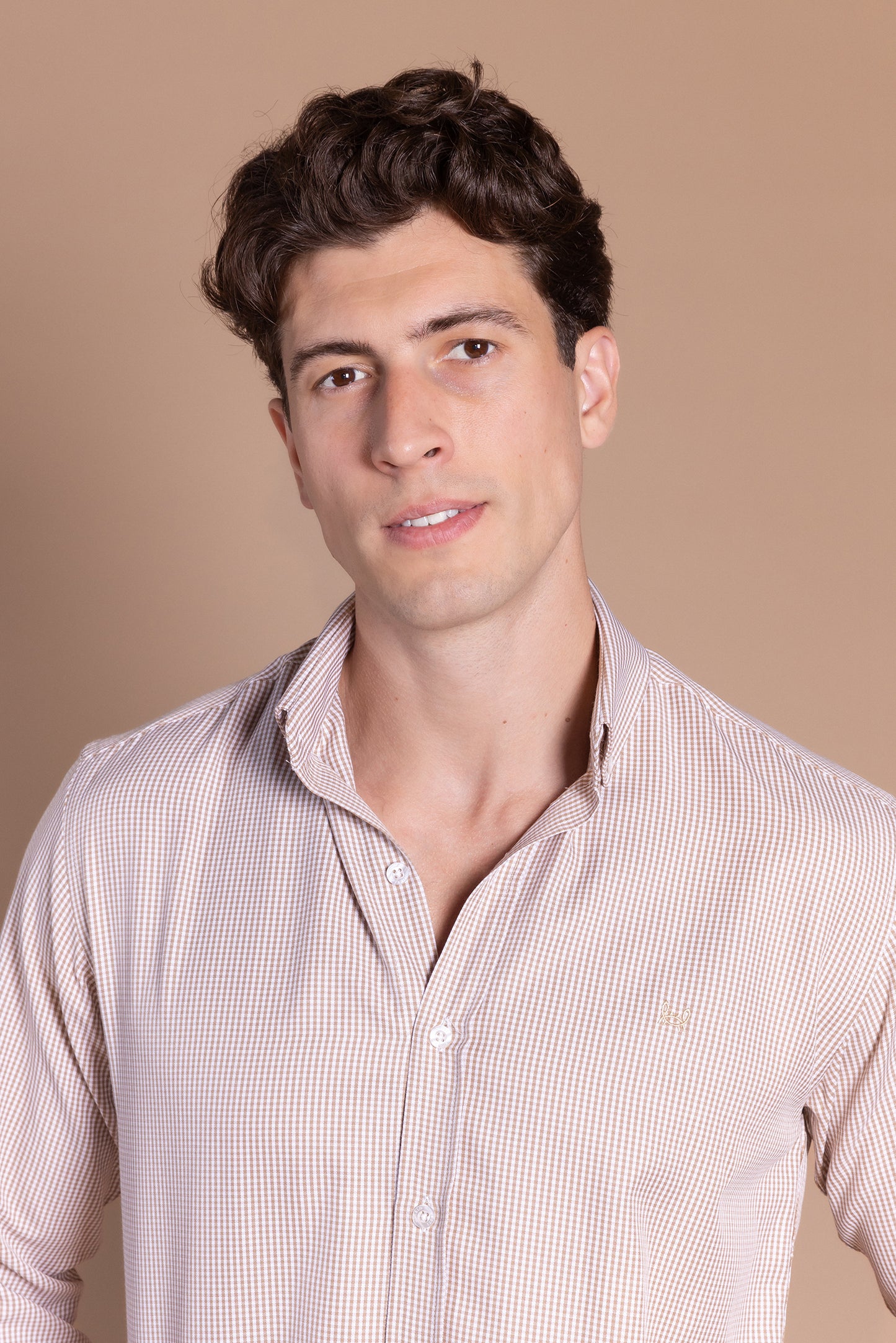 Camisa Vichy Beige | Azores