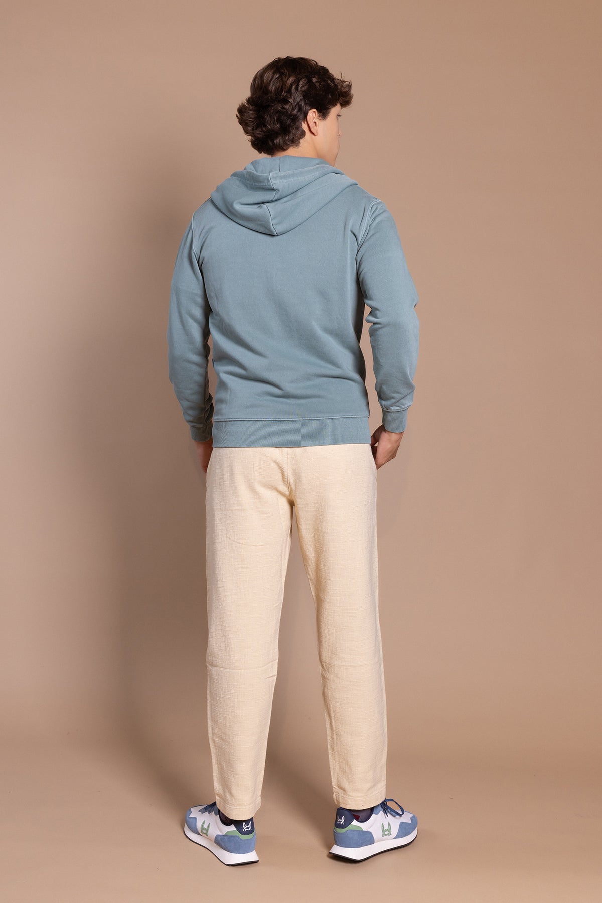 Sudadera Lavada Cremallera Verde | Florencia