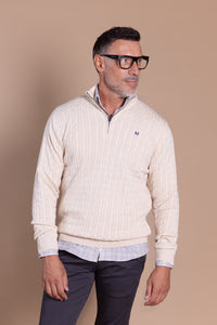 Jersey Ochos Media Cremallera Crema