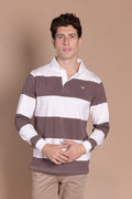 Polo Rugby Marrón Crema
