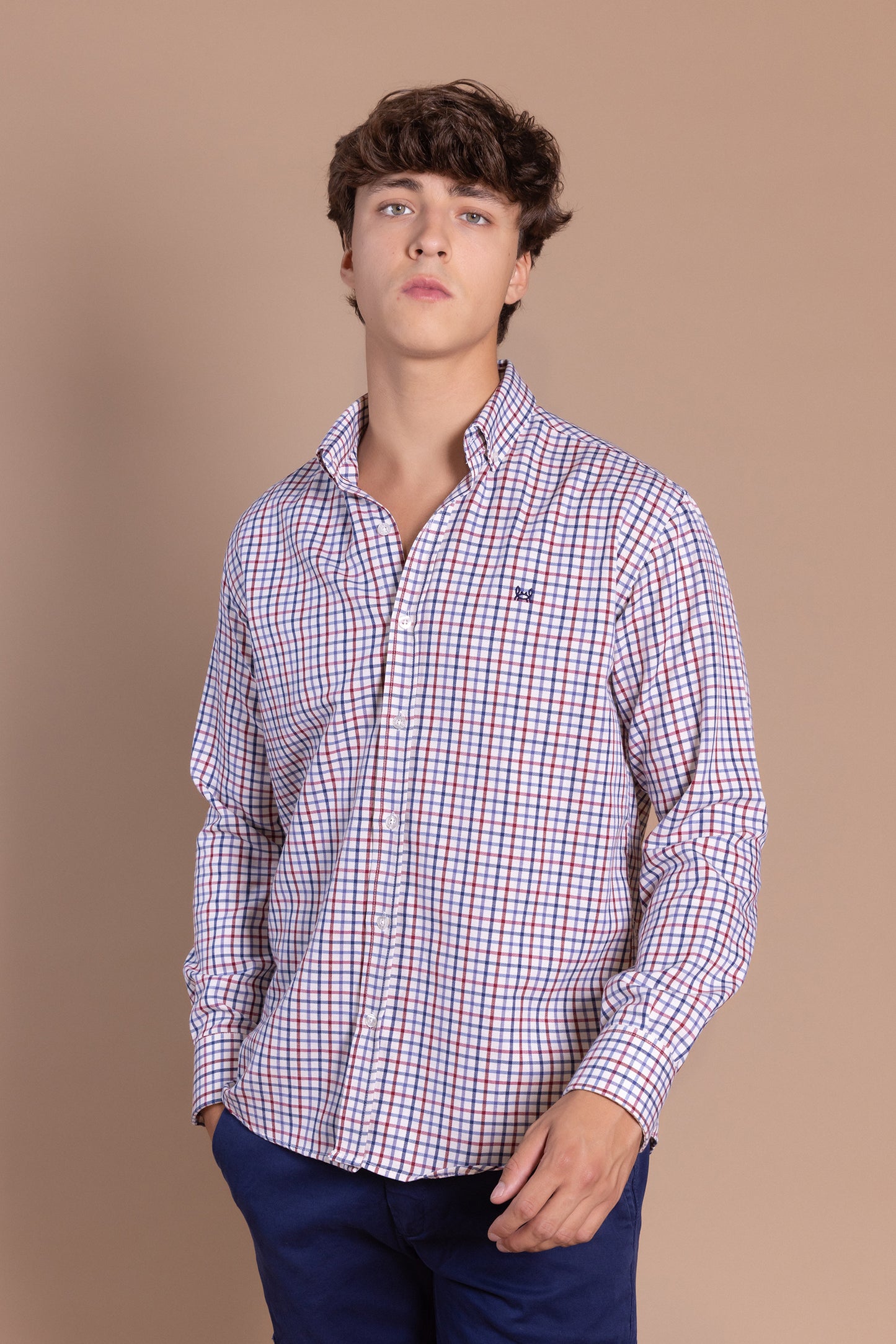 Camisa Villela Marino Burdeos | Cabra