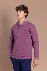 Polo Básico Manga Larga | Malva Oscuro
