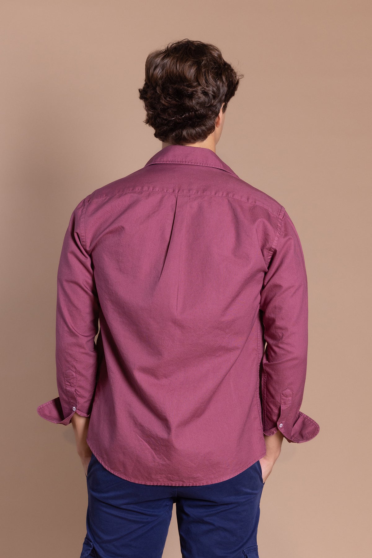 Camisa Oxford Burdeos | Garment Dyed