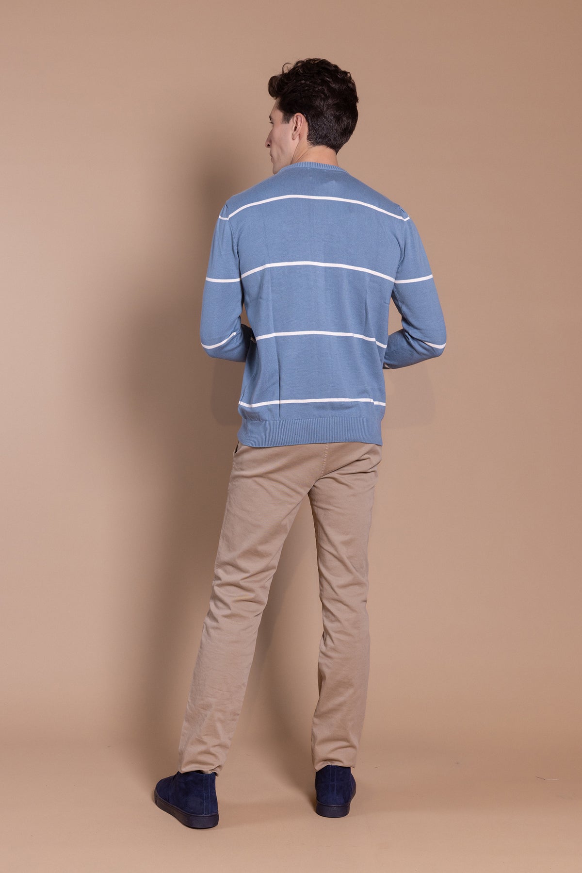 Jersey Raya Horizontal Azul Ácido