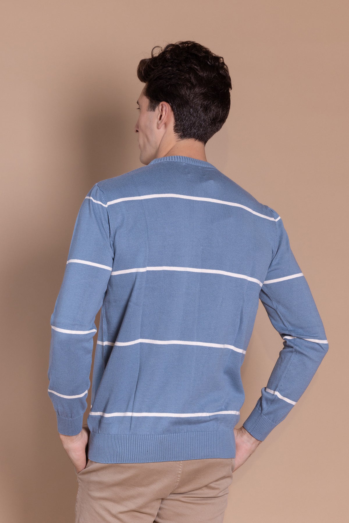 Jersey Raya Horizontal Azul Ácido
