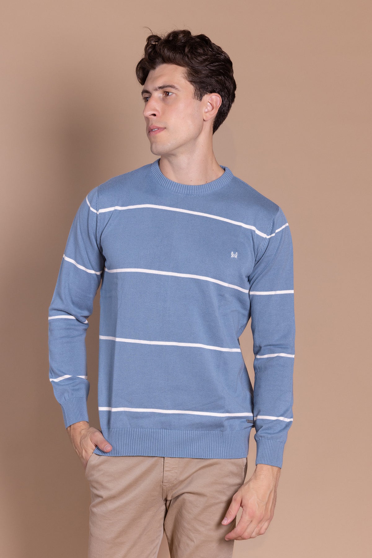 Jersey Raya Horizontal Azul Ácido