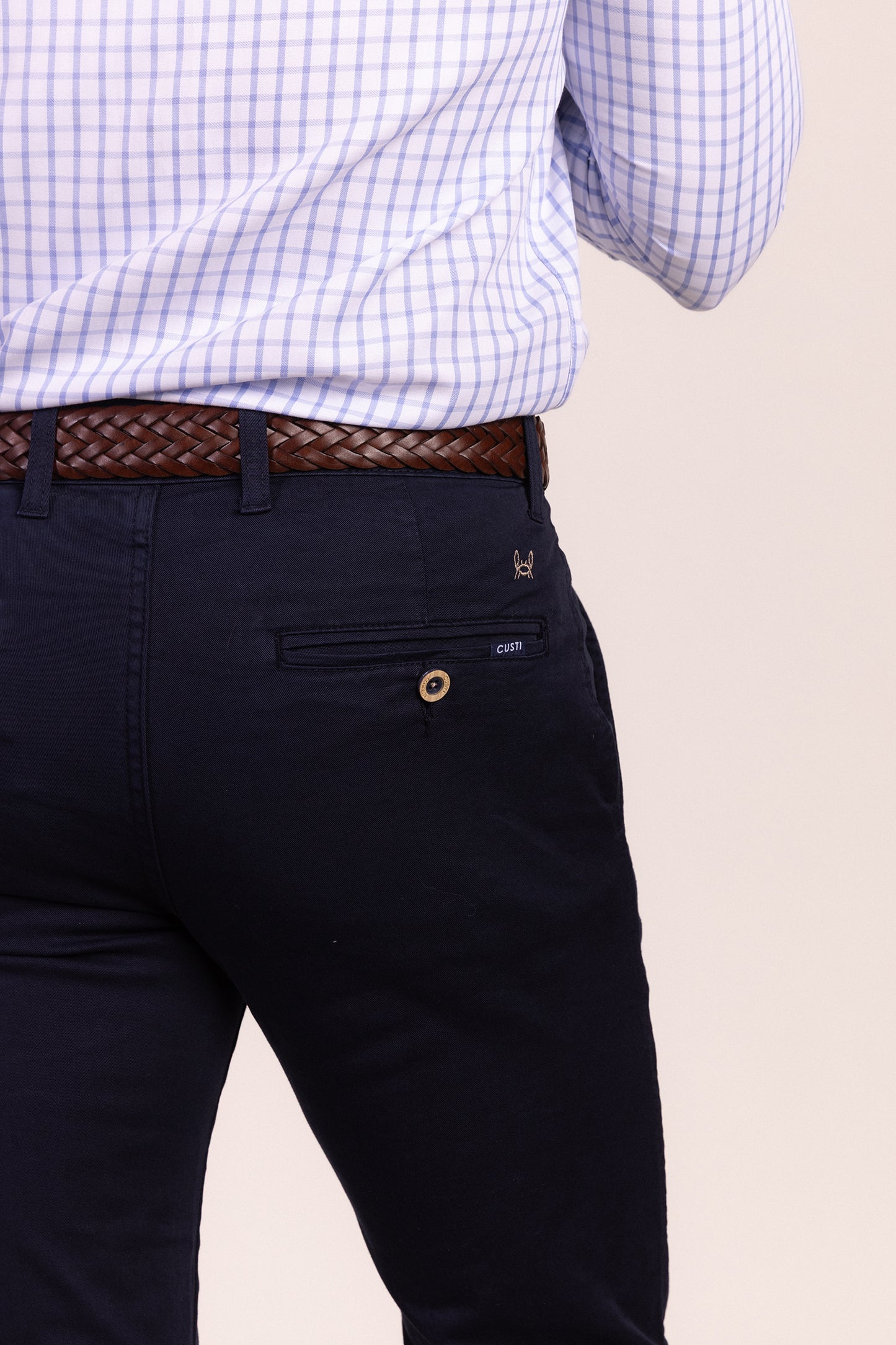 Camisa Cuadros Algodón Celeste | Eibar