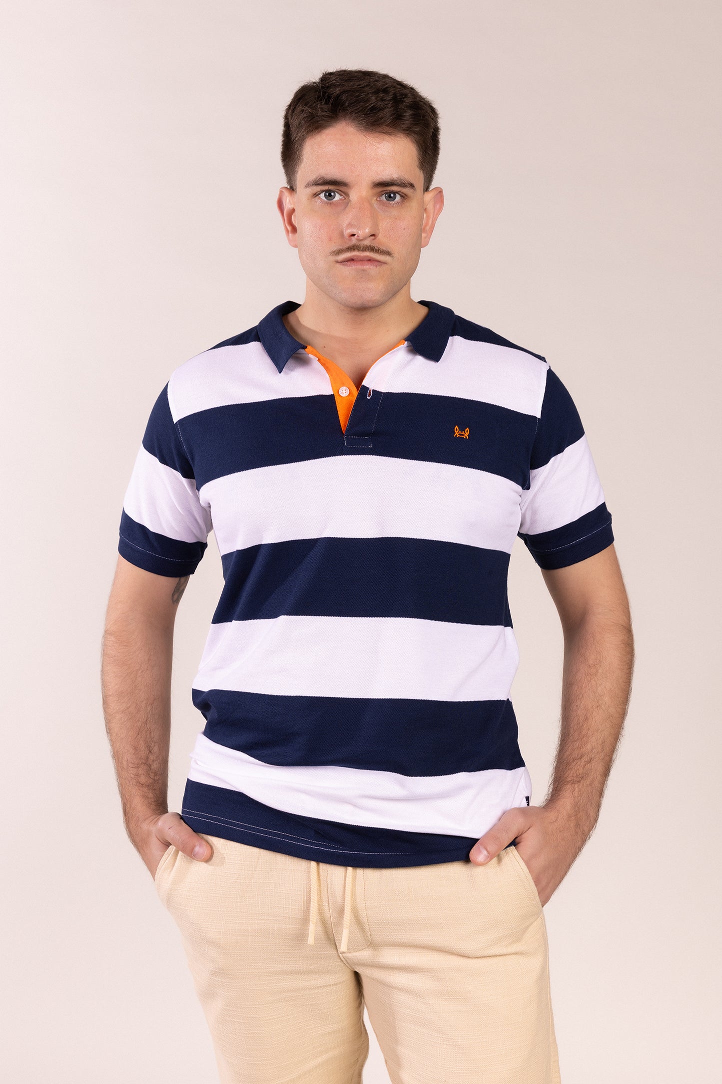 Polo Rayas Azul Marino | Monaco