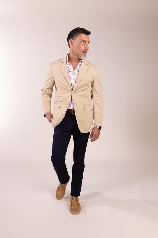 Americana Algodón Beige