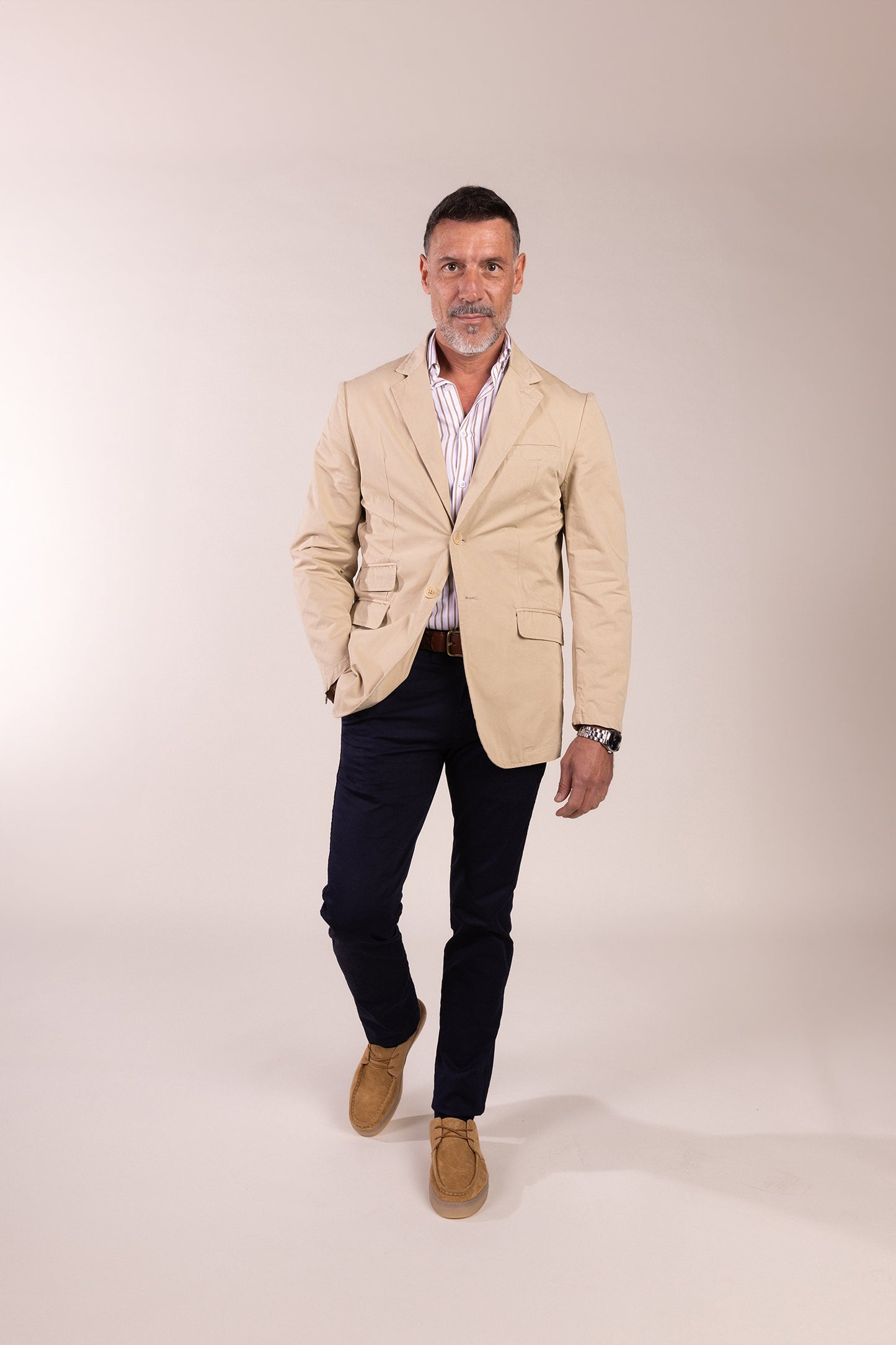 Americana Algodón Beige