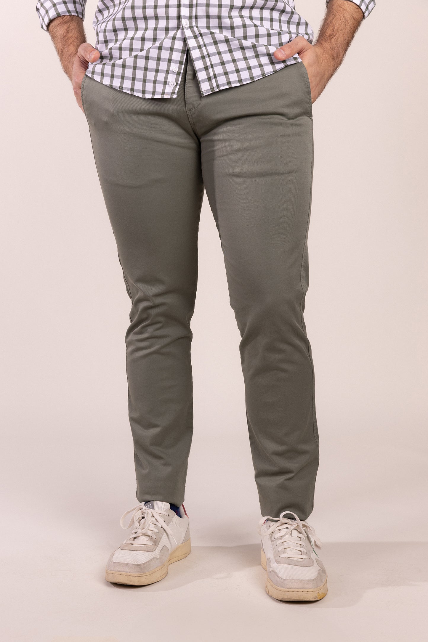 Pantalón Chino Elástico Verde Iceberg | Jesulín