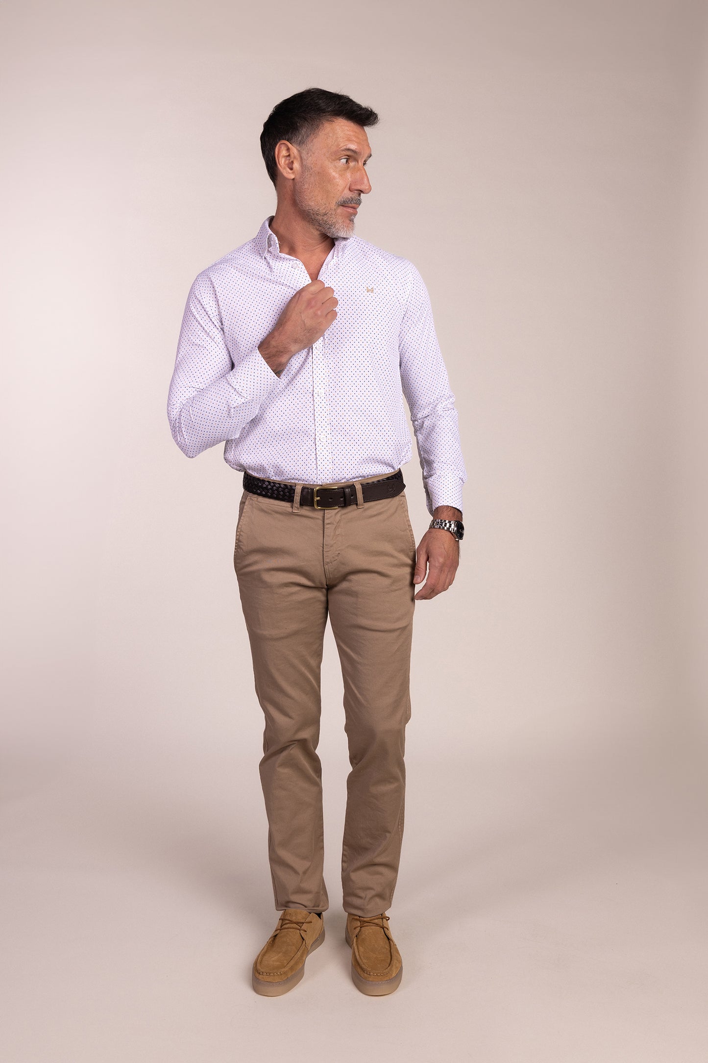 Pantalón Chino Elástico Beige | Jesulín