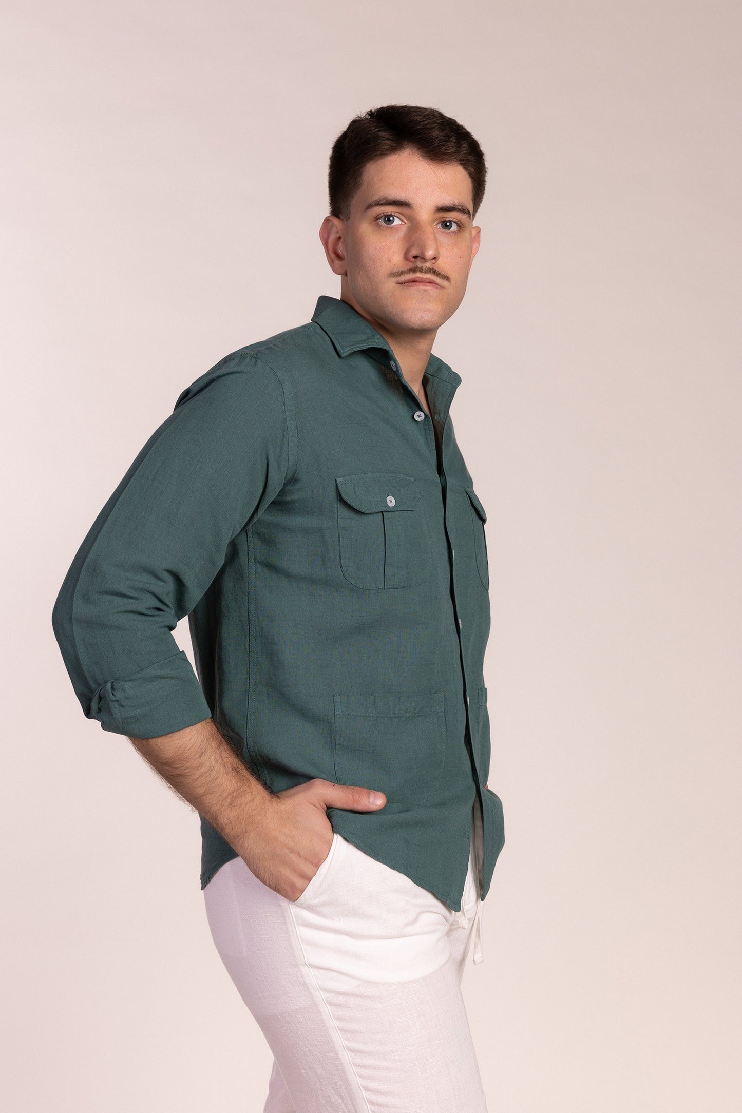 Guayabera Lino Verde