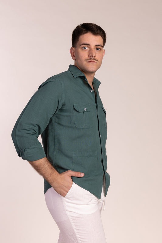 Guayabera Lino Verde