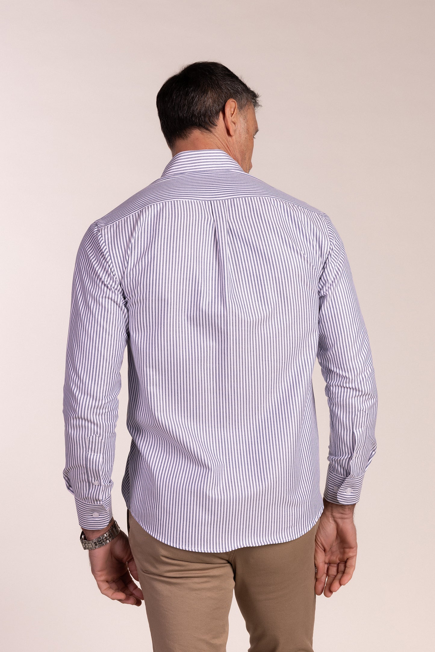 Camisa Rayas Oxford Marino | Lucena