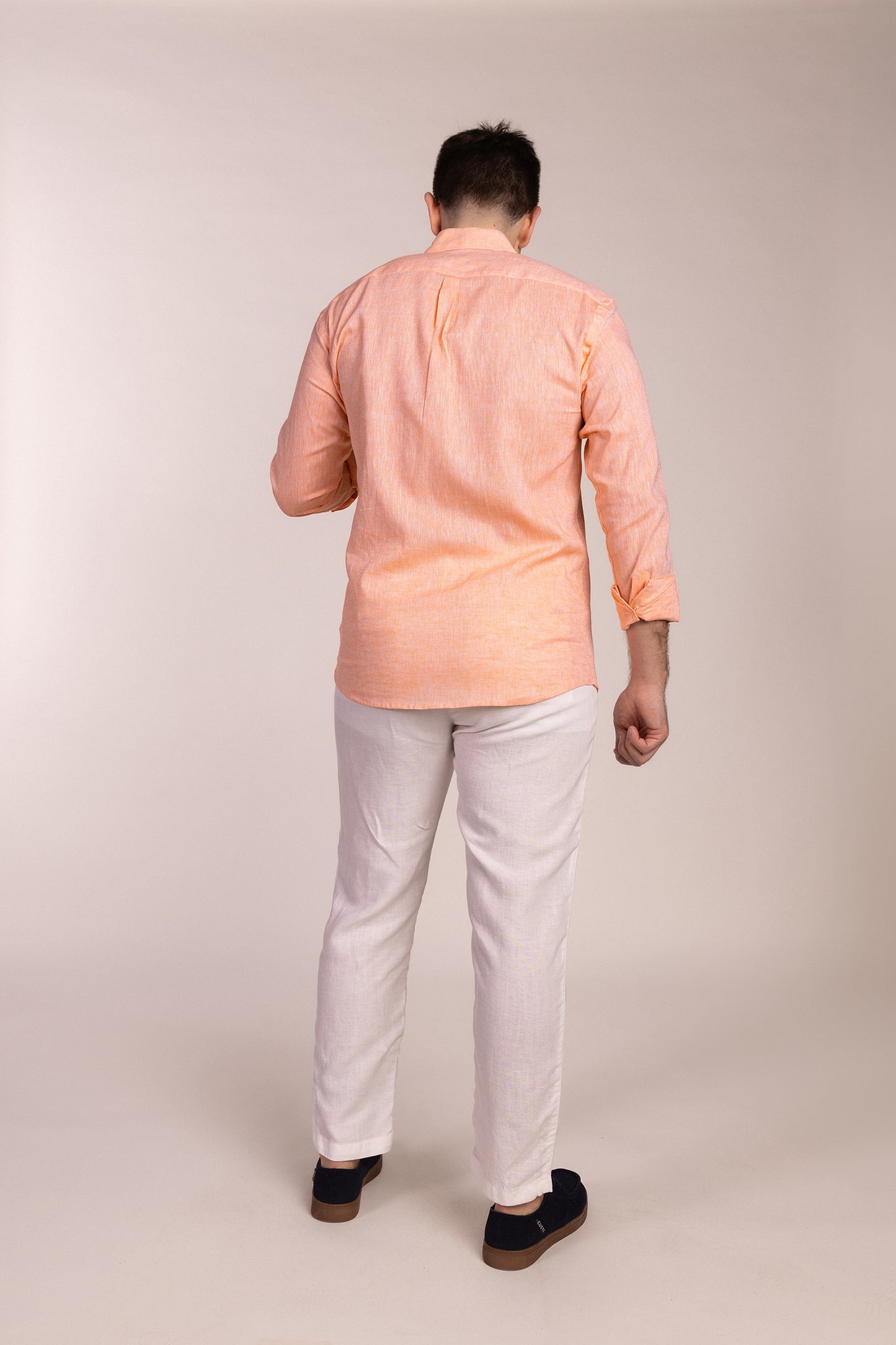 Camisa Lino Naranja | Ibiza