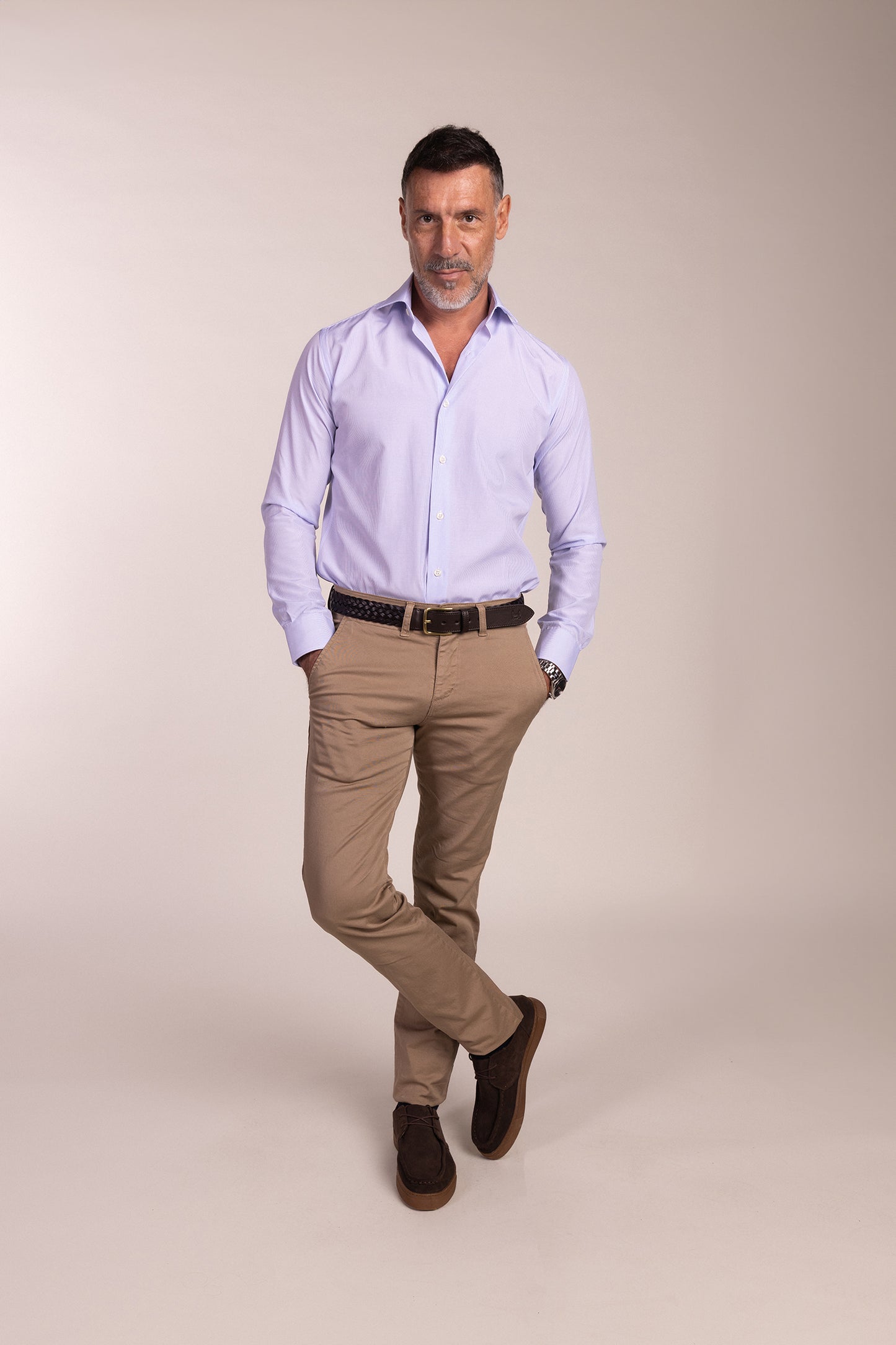 Camisa Vestir Mini Raya Celeste