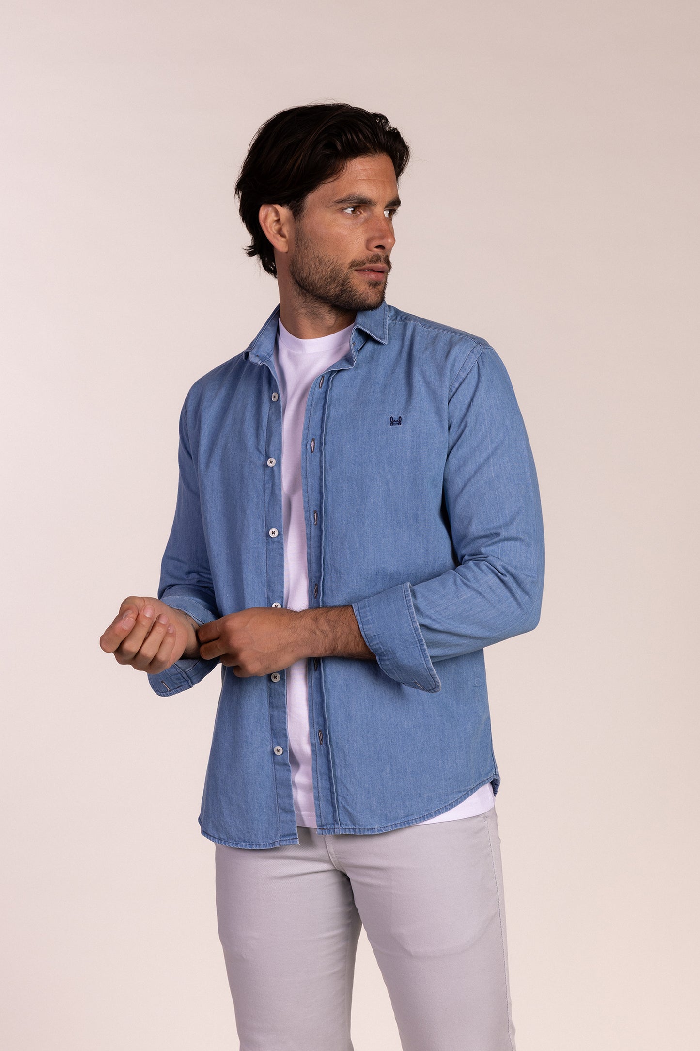 Camisa Sport Vaquera Azul Claro