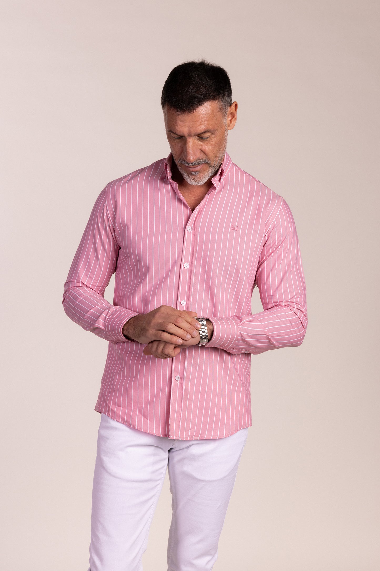 Camisa Rayas Rosa | Linares