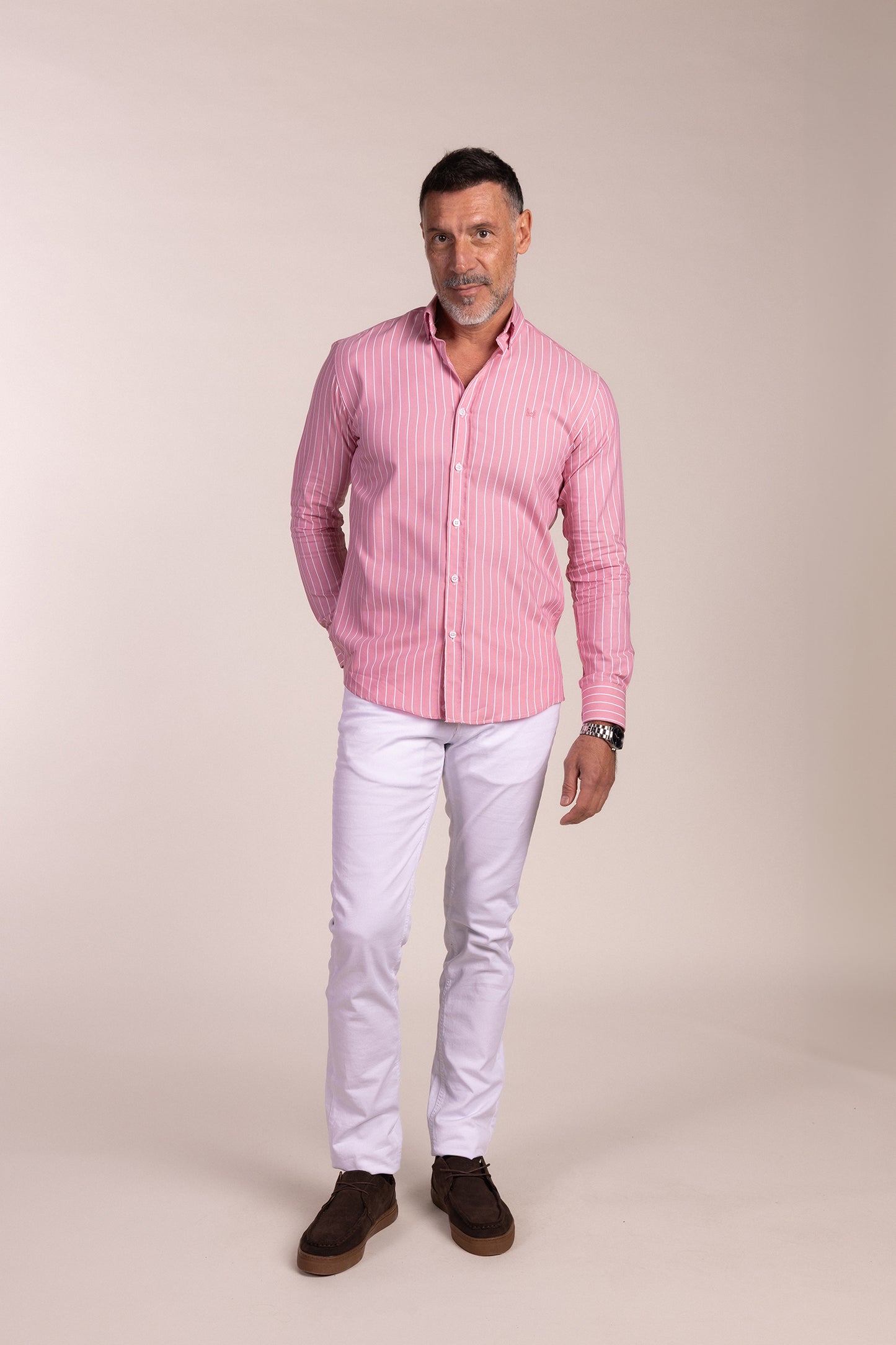 Camisa Rayas Rosa | Linares