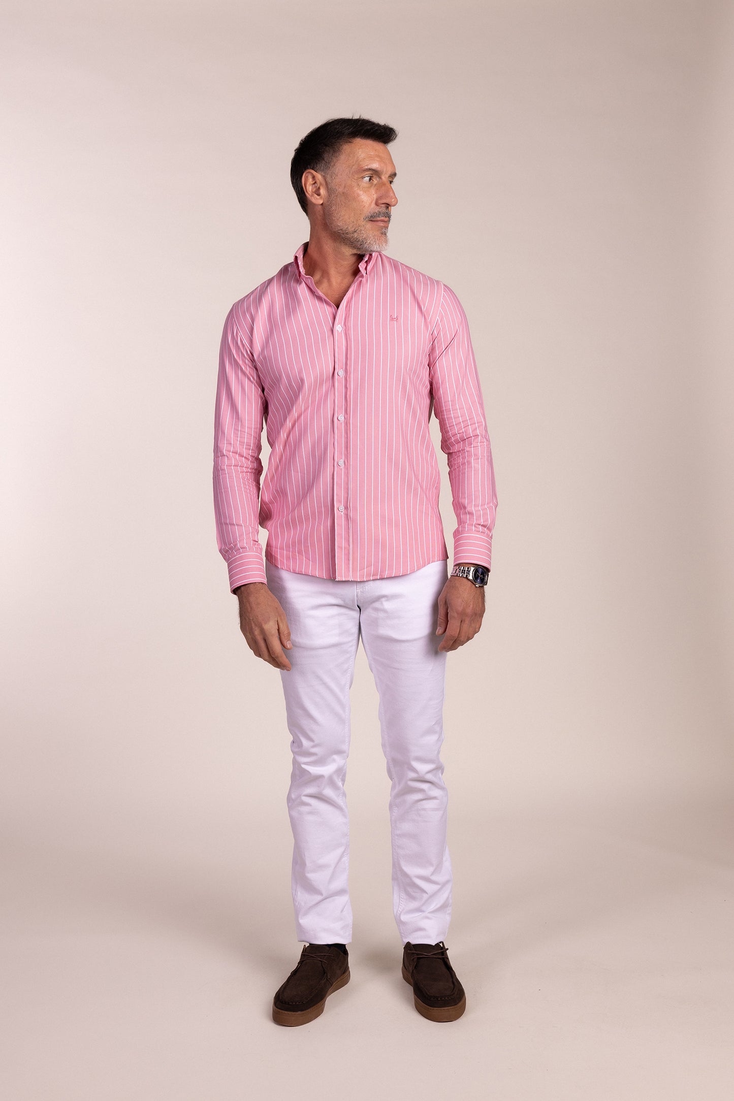 Camisa Rayas Rosa | Linares