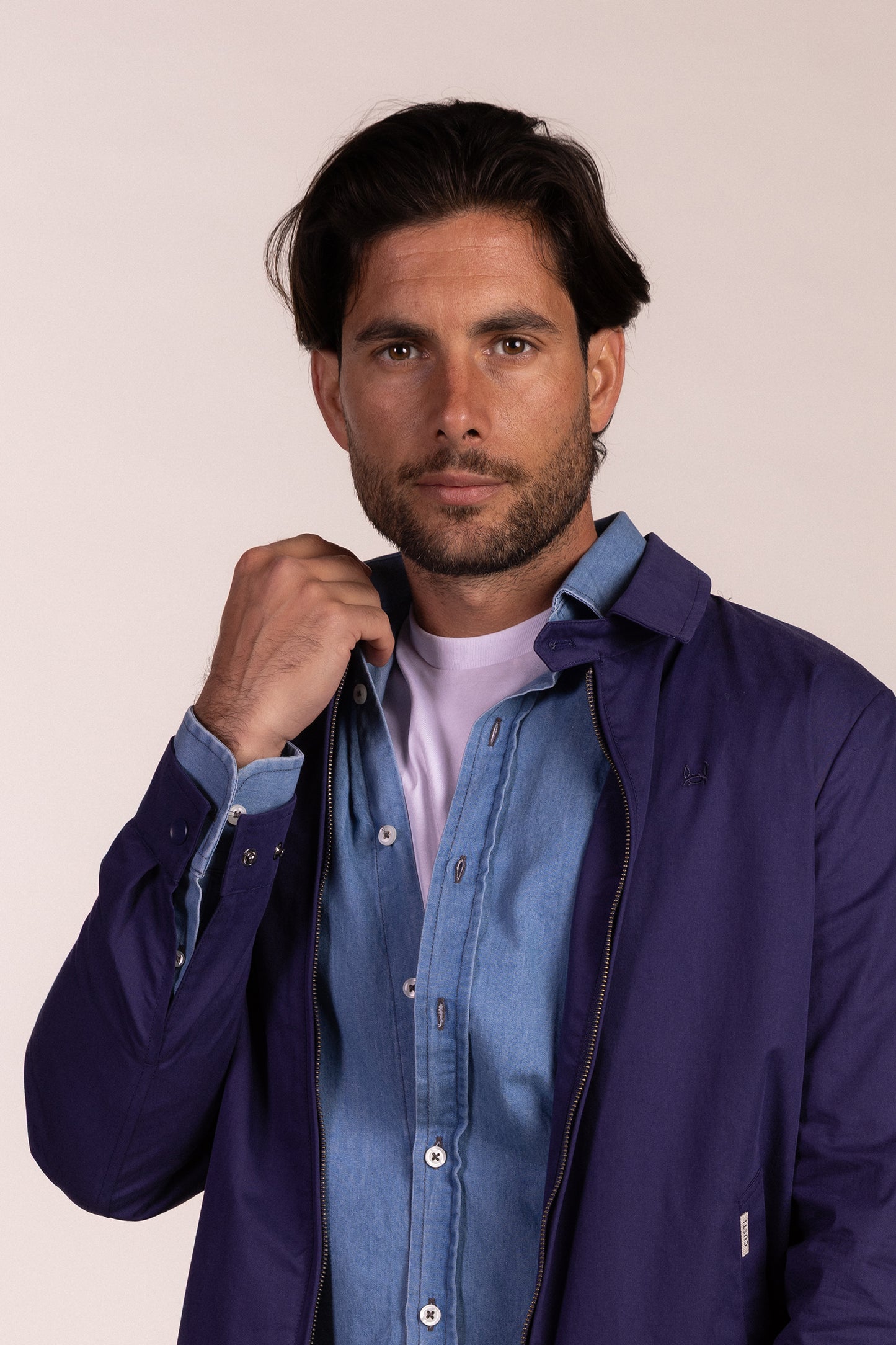Chaqueta Ligera Azul Indigo | Tiñosa