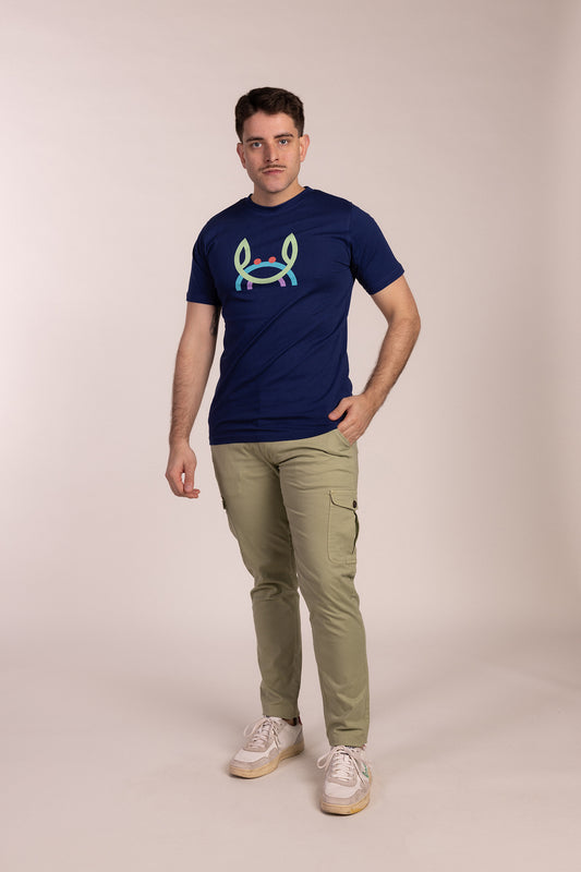 Camiseta Cangrejito Multicolor Azul Indigo | Mykonos