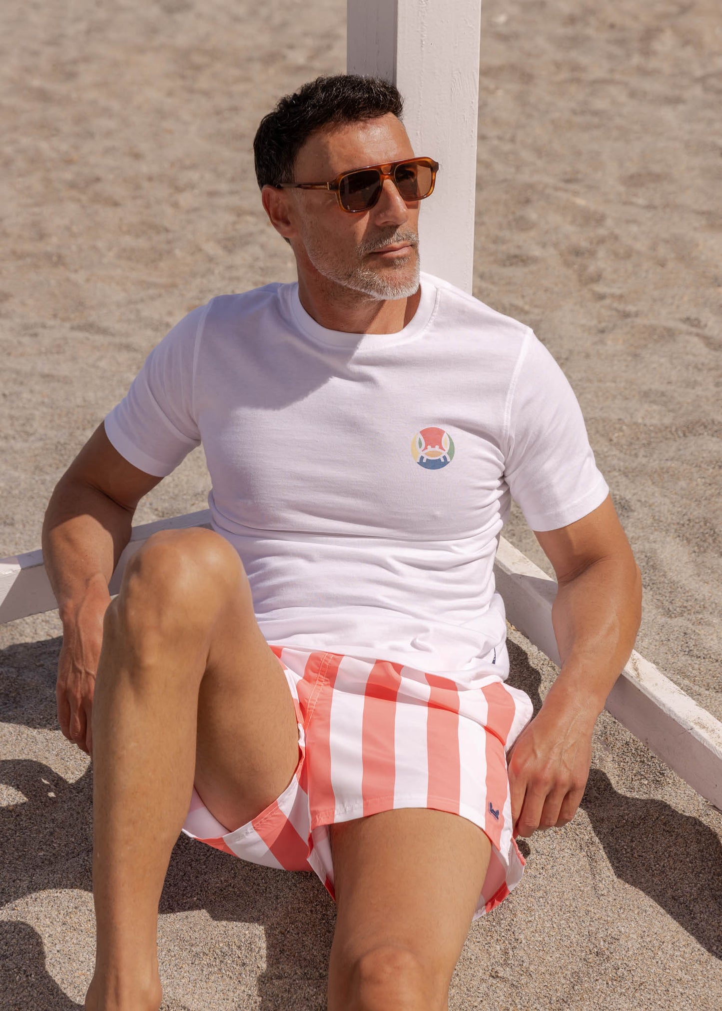 Camiseta Circulo Multicolor Blanca | Formentera