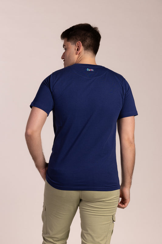 Camiseta Cangrejito Multicolor Azul Indigo | Mykonos