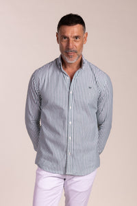 Camisa Rayas Oxford Verde | Sevilla