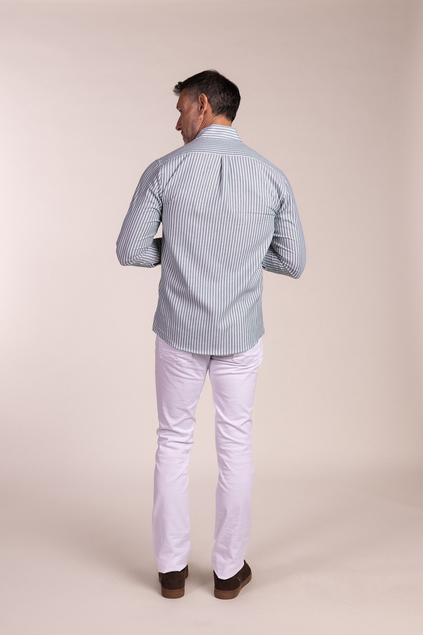 Camisa Rayas Oxford Verde | Sevilla